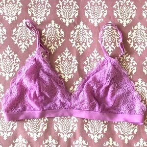 Madewell purple lace like new bra / bralet sz medium